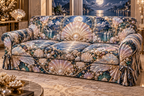 One sofa cover with an original Seashell Celestial Pearl Canopy and maximum-depth printed illusion.