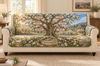Example ANDERSON apple tree with GEORGE and ROSE below DAVID and ANNA, then EMMA and LIAM on upper branches, with orchard lane and distant hills.