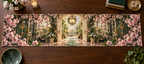 One table runner with an original Sakura Keyhouse Welcome Atrium, arched doors, glass gardens and new-home depth.