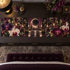 One table runner with an original Orchid Gilded Eclipse Boudoir and monumental jewel depth.