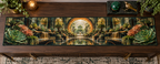 One table runner with an original Succulent Sunvault Grand Salon and deep biophilic illusion.