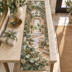 One table runner with an original Eucalyptus Hearthkey Welcome Conservatory and deep housewarming illusion.