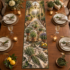 One table runner with an original Herb Garden Gilded Supper Conservatory and maximum-depth printed illusion.