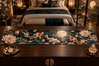 One table runner with an original Koi Lotus Moonstone Suite and maximum-depth printed illusion.