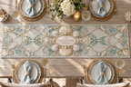 One table runner with an original Seashell Pearl Address Sanctuary and maximum-depth printed illusion.
