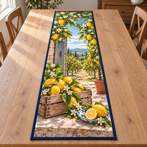 Lemon Harvest Orchard Bench Table Runner