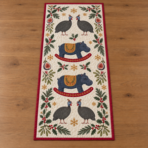Guineafowl Fig Rocking Hippo Table Runner