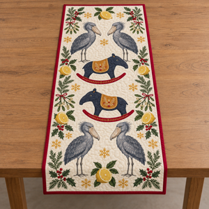 Shoebill Lemon Rocking Tapir Table Runner
