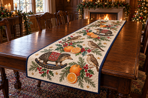 Palmchat Orange Rocking Tenrec Table Runner