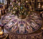 One tree skirt with an original Wisteria Amethyst Cameo Gallery, cascading blooms, jewel filigree and collector depth.