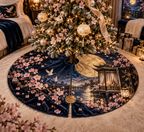 One tree skirt with an original Sakura Moon Gold Bedroom Pavilion, layered blossoms, gold moons and bedroom-statement depth.