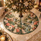 One tree skirt with an original Camellia Jade Cascade Salon, monumental flowers, jade fan screens and luminous garden depth.