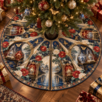 One tree skirt with an original Camellia Porcelain Cabinet Jubilee, rare tea vessels, glass domes and luminous collector-garden depth.