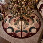 One tree skirt with an original Cosmos Gilded Mooncanopy Salon, layered flowers and luminous architectural depth.