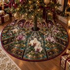 One tree skirt with an original Orchid Curator Crystal Cabinet and deep collector-gallery illusion.