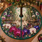 One tree skirt with an original Orchid Artisan Glasswork Atelier and deep crafted illusion.