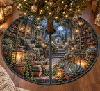 One tree skirt with an original Succulent Lanternleaf Reading Grotto and deep moonlit illusion.