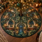 One tree skirt with an original Monstera Stillwater Lantern Alcove and deep moonlit quiet-corner illusion.