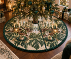 One tree skirt with an original Monstera Everwelcome Supper Atrium and deep host-gift illusion.