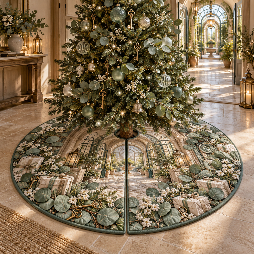 One tree skirt with an original Eucalyptus Hearthkey Welcome Conservatory and deep housewarming illusion.
