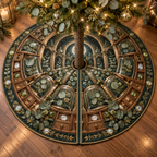 One tree skirt with an original Eucalyptus Gemvault Specimen Cabinet and deep collector-gallery illusion.