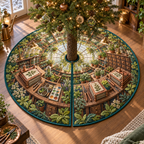 One tree skirt with an original Herb Garden Copperpress Maker Atelier and maximum-depth printed illusion.