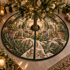 One tree skirt with an original Herb Garden Gilded Supper Conservatory and maximum-depth printed illusion.