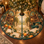 One tree skirt with an original Citrus Blossom Sunfolio Reading Orangery and maximum-depth printed illusion.