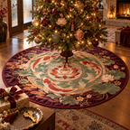 One tree skirt with an original Koi Lotus Hearth Blessing and maximum-depth printed illusion.