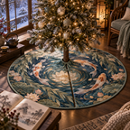 One tree skirt with an original Koi Lotus Willow Reverie and maximum-depth printed illusion.