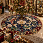 One tree skirt with an original Koi Lotus Jubilee Curio and maximum-depth printed illusion.