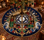 One tree skirt with an original Sardine Birthday Cabinet of Tides and maximum-depth printed illusion.