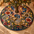 One tree skirt with an original Sardine Gratitude Aperitivo Cart and maximum-depth printed illusion.