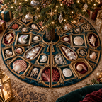 One tree skirt with an original Seashell Prism Shadowbox Salon and maximum-depth printed illusion.