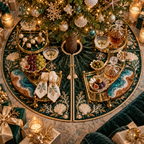 One tree skirt with an original Seashell Gilded Aperitif Cart and maximum-depth printed illusion.