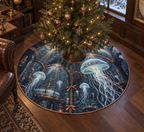 One tree skirt with original Jellyfish Copper Observatory optical-depth print.