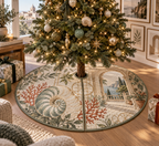 One tree skirt with original Nautilus Sunroom Gallery optical-depth print.