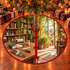 Hand Sewn Bookbinding Workshop flat printed tree skirt