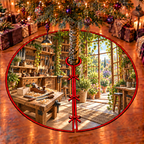 Hand Plane Woodworking Workshop Tree Skirt printed optical depth