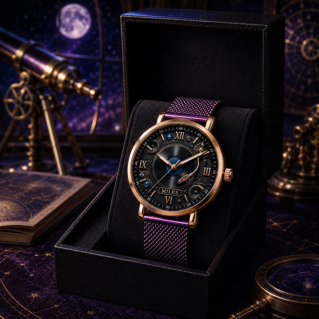 Personalized MiravoCustom watch in its gift box