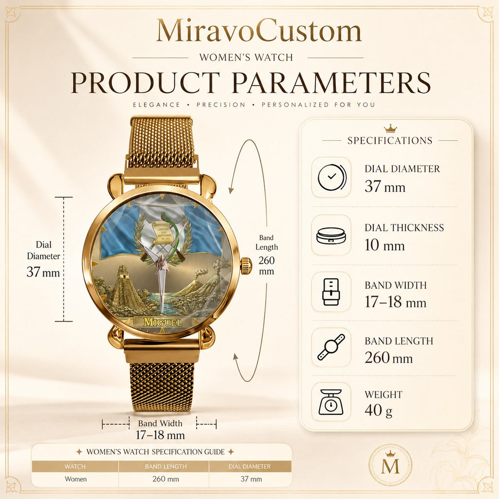 MiravoCustom watch product parameters