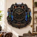 Personalized electric coil wall clock — personalized with a custom name