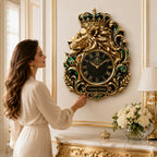 Personalized crowned lion wall clock — personalized with a custom name