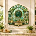 Personalized botanical bar wall clock — personalized with a custom name