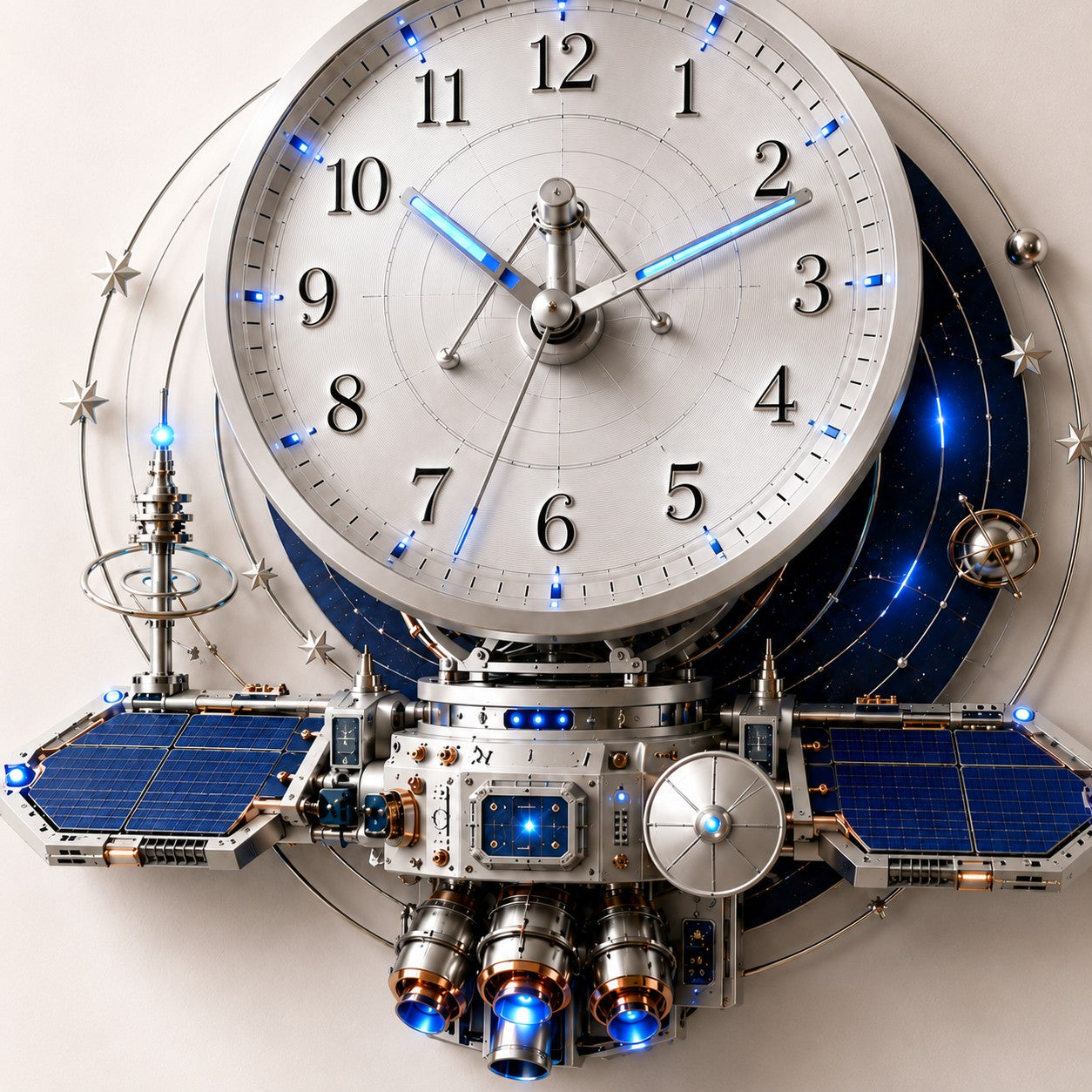 Aerospace Professional Custom Name Wall Clock — personalized with a custom name
