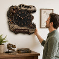 Evolution-inspired interiors Custom Name Wall Clock — personalized with a custom name