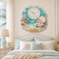 Pearl shell Custom Name Wall Clock — personalized with a custom name