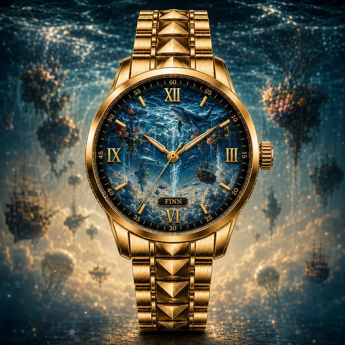 Custom Personalized Upside-Down Ocean Watch — personalized with a custom name