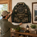 Fishing jacket Custom Name Wall Clock — personalized with a custom name