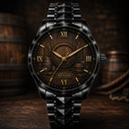 Custom Whiskey Barrel Watch — personalized with a custom name